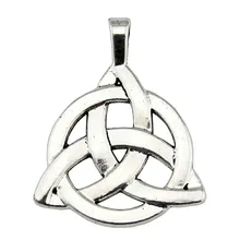 2 шт. Lucky амулет Triquetra Символ Кулон Шарм Triquetra Символ 2 цвета Triquetra Символ амулет подвески 27x35 мм