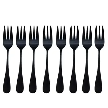 

8pcs Tea Fork Set 18/8 stainless steel Dinnerware Set Small Fruit Pie Fork Set Gold DessertFor Cake Snack Gold Salad Forks