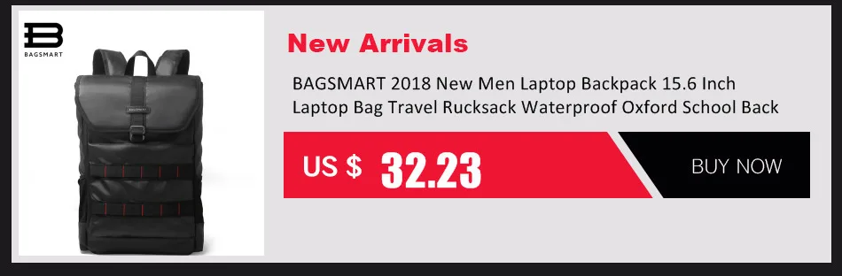 BAGSMART Новая мода Большой ёмкость 15,6 дюймов ноутбук школьный рюкзак водостойкий легкий компьютер