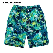 TECHOME мужские пляжные шорты с принтом, летние тонкие дышащие удобные повседневные шорты, мужские Размеры M-4XL