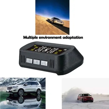 

Tire Pressure Monitoring System TPMS External Internal Sensor Windshield Solar Wireless Wheels Smart Control Security Alarm 6.21