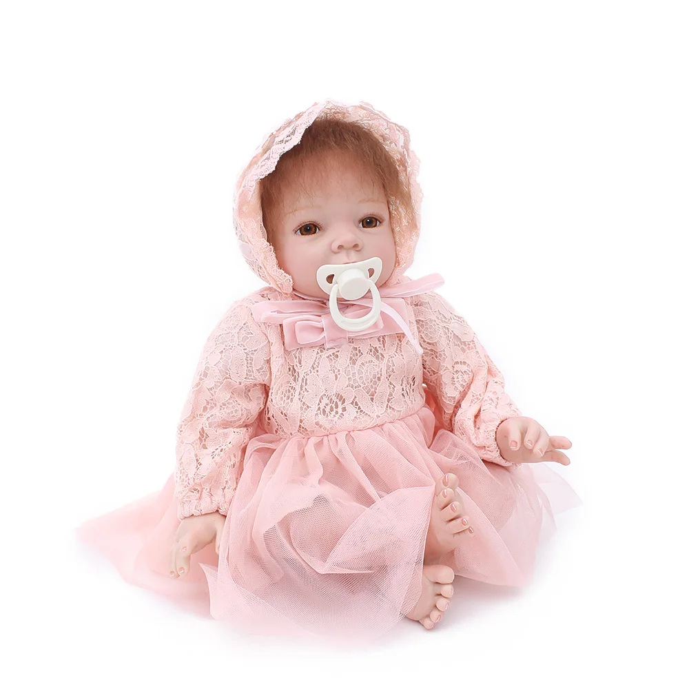 OtardDolls bebe Reborn Dolls 22 &quotReborn baby doll виниловое мягкое Силиконовое розовое платье