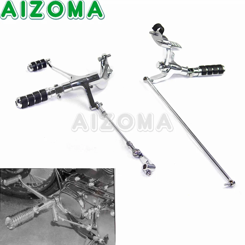 

Chrome Forward Controls Linkages w/ FootPegs Rest For Harley Sportster XL883C XL883N XL1883L XL1200C XL1200N XL1200L 2004-2013