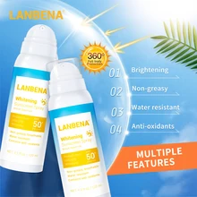 Lanbena-Spray de protección solar para blanqueamiento de la piel, protector solar para cara y cuerpo, bloqueador solar FPS 50, resistente al agua, crema solar transpirable