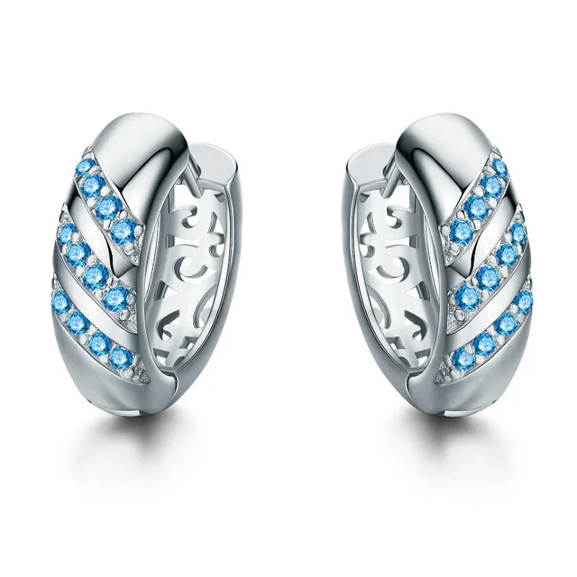 MISANANRYNE дизайн Siliver золотой цвет AAA CZ свадебные серьги-кольца для женщин женские трендовые розовые синие серьги с кубическим цирконием