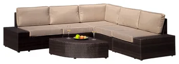 

New Style Outdoor Wicker Furniture Corner Sectional Sofa Seating Set