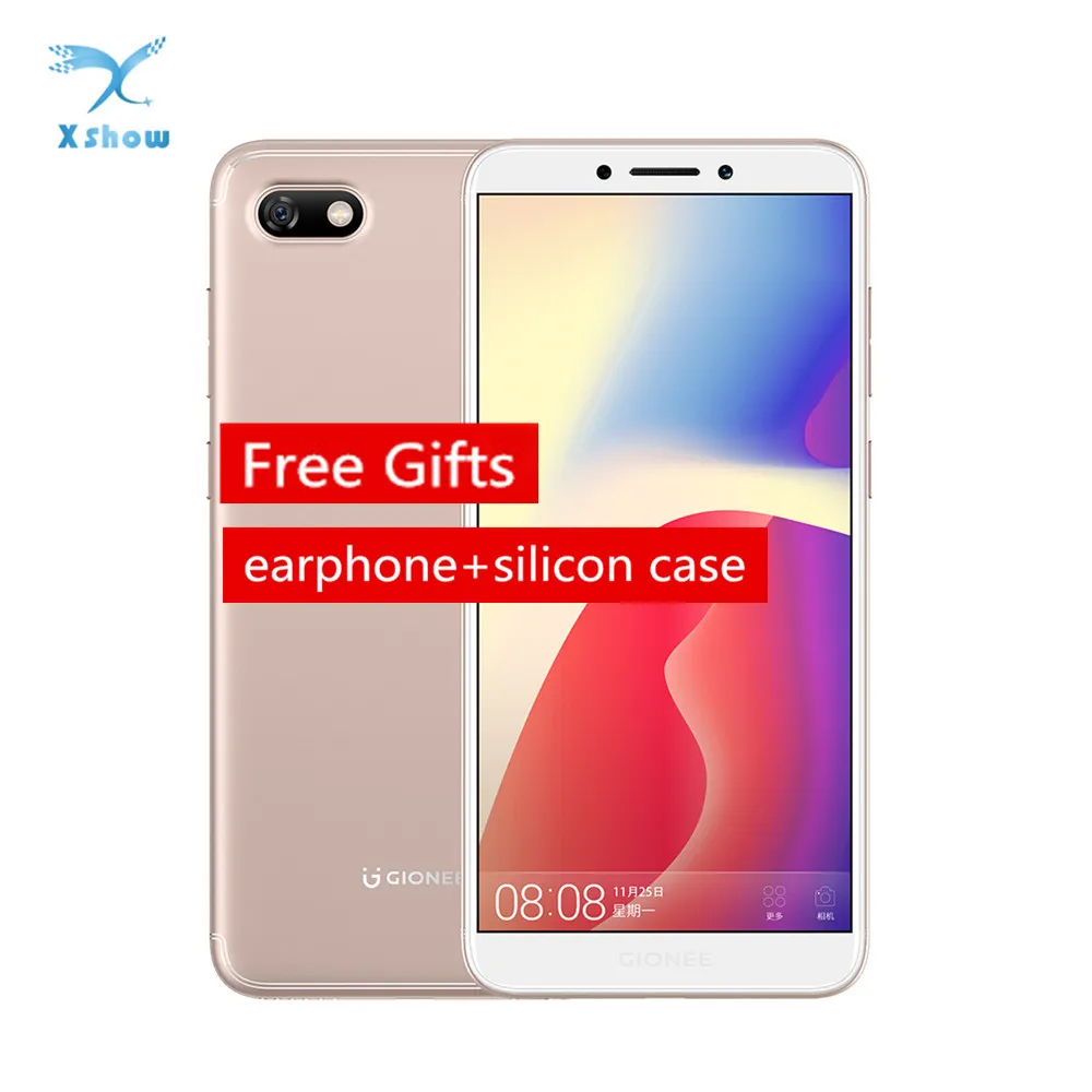 Gionee F205 MT6739 16 Гб ПЗУ 2 ОЗУ четырехъядерный 1 3 ГГц Android 7 фронтальная камера 5 Мп