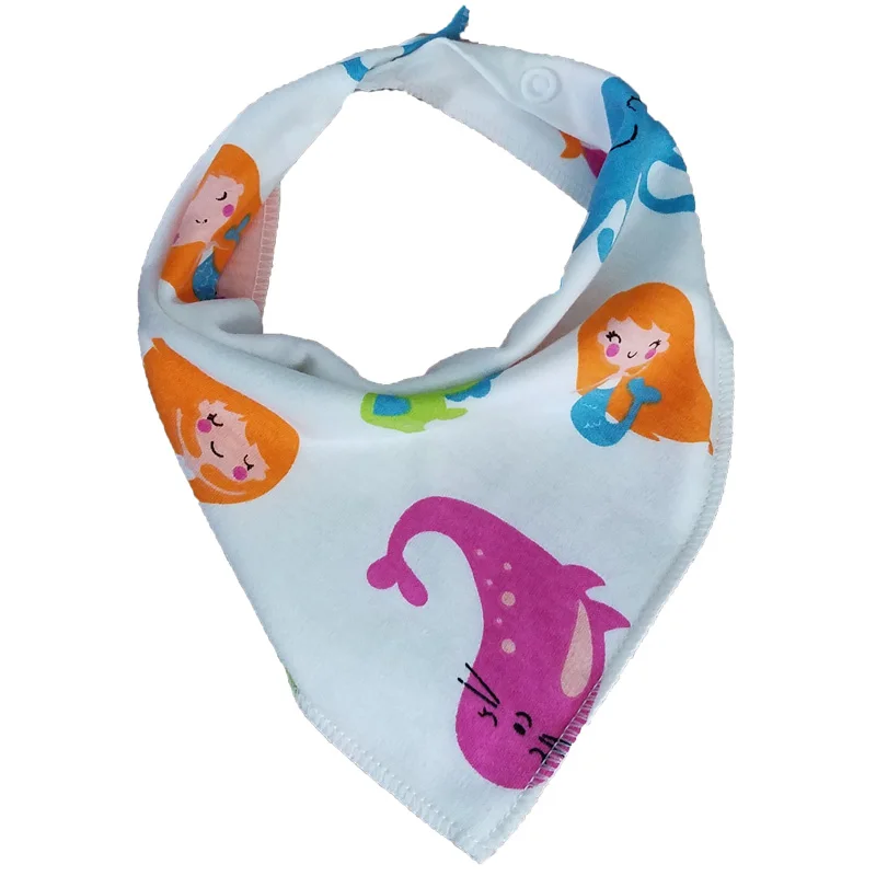 Baby Bibs High quality triangle double layers cotton bib Soft Baby Scarf Boys Girls kids Bibs Cartoon Baby Stuff