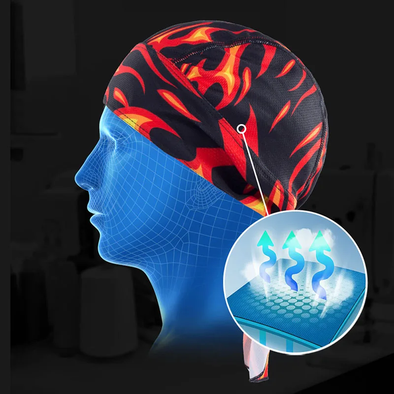 للجنسين تنفس سريعة الجافة قبعة قرصان باندانا رياضة اللياقة البدنية الرطوبة امتصاص ارتداء في الهواء الطلق رياضة الدراجات تسلق قبعات