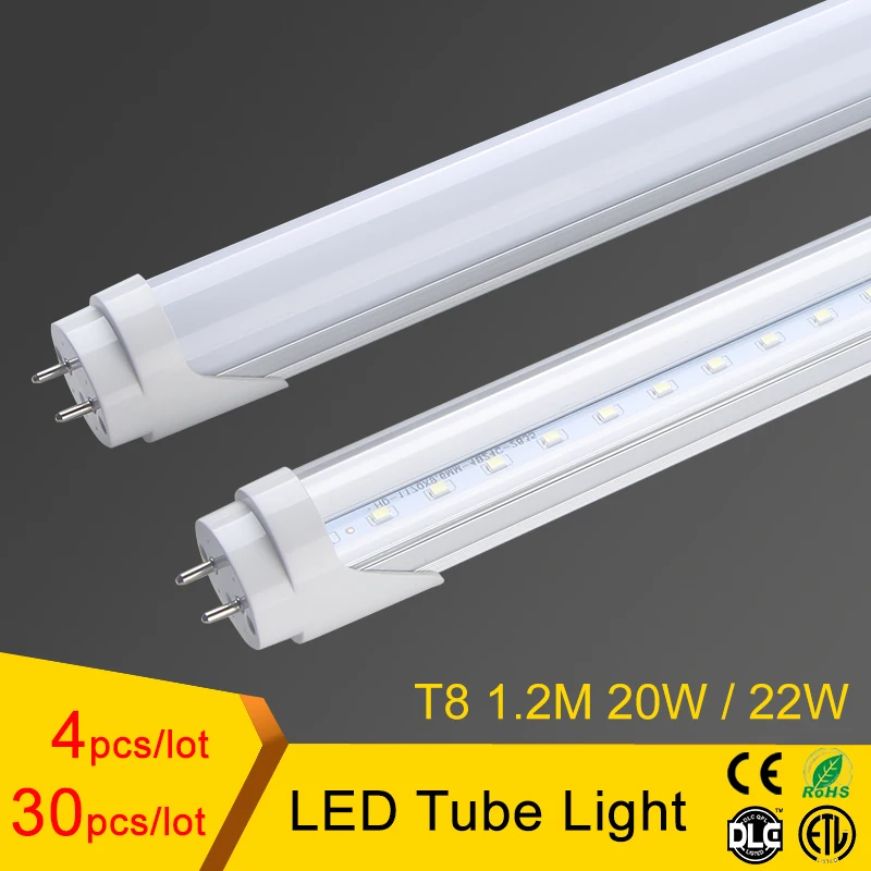 

FEDEX Free Shipping 1200mm 20w 22w 4ft led fluorescent tube light 110v 220v t8 led tube