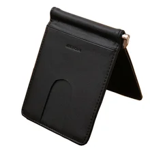 Fait rage Moutons Hommes Véritable En Cuir Argent Clips Porte-Monnaie Par Carteras Hombre carte & ID Titulaire Clamp Money Cas Avec Un Clip En Métal