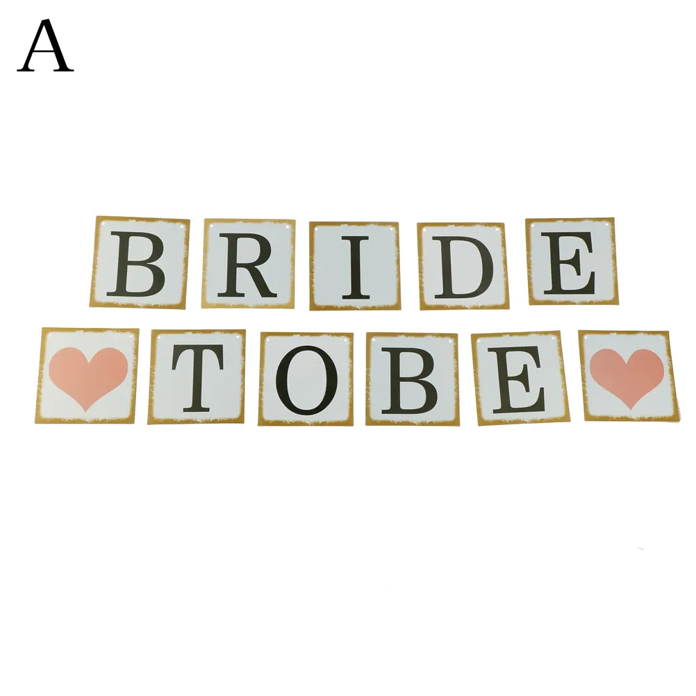 Bride To Be Banner With Love-heart 3M Just Married Miss To Mrs Bridal Shower Party Favors Supplies Wedding Decoration