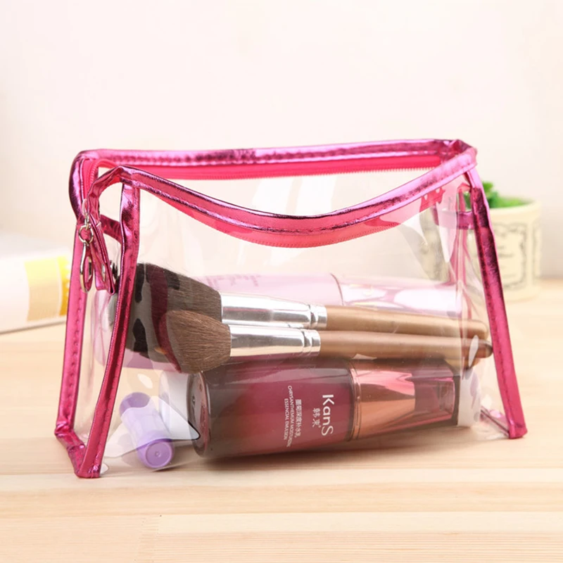 Buy 3PC Clear Travel Makeup Cosmetic Bag Transparent Plastic PVC Bags Toiletry