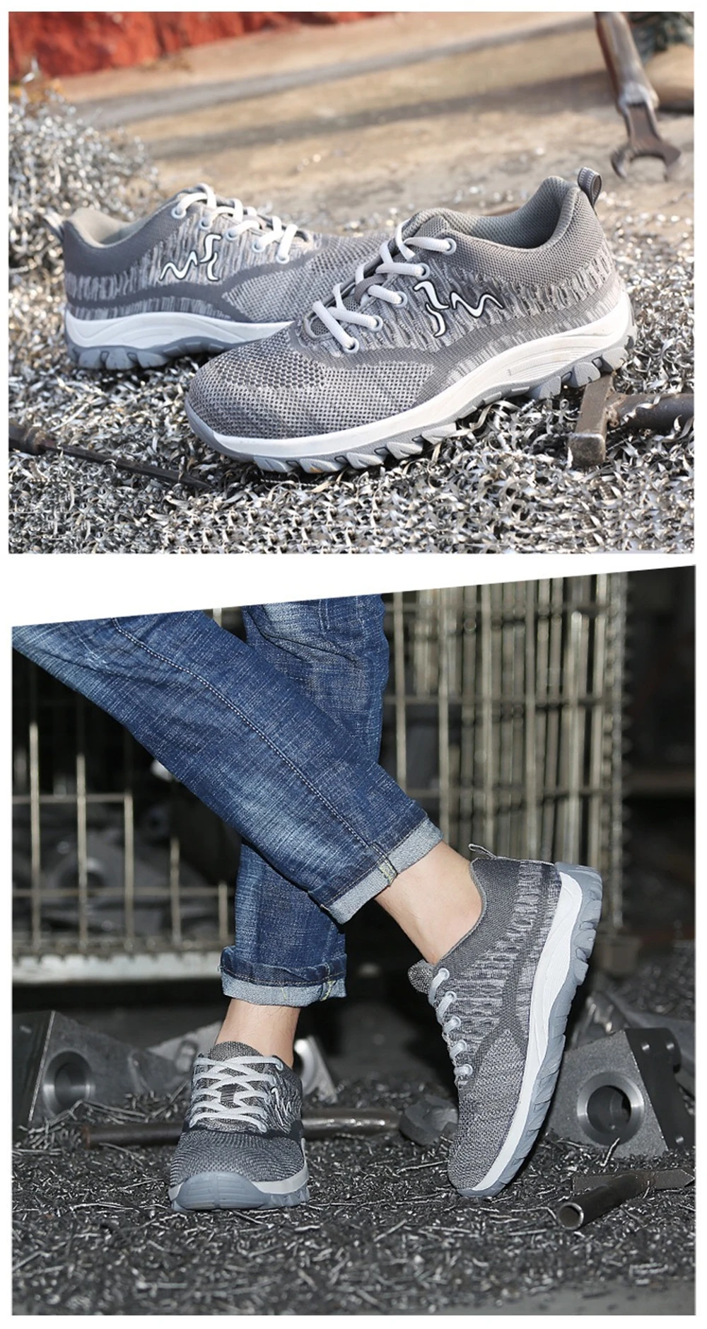Dewbest/Новые мужские модные дышащие стальные кепки с носком; Рабочая безопасная обувь; безопасная обувь на платформе