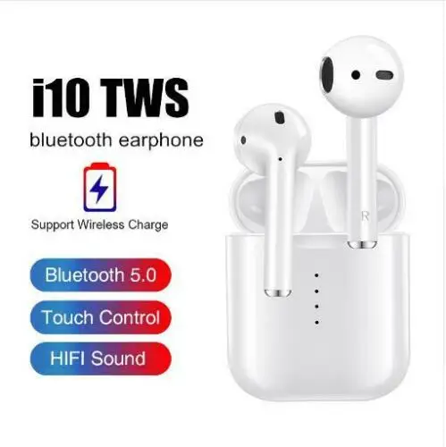 

i10 TWS Wireless Bluetooth 5.0 Touch Earphone Earbuds with Charging Box for all smart phone