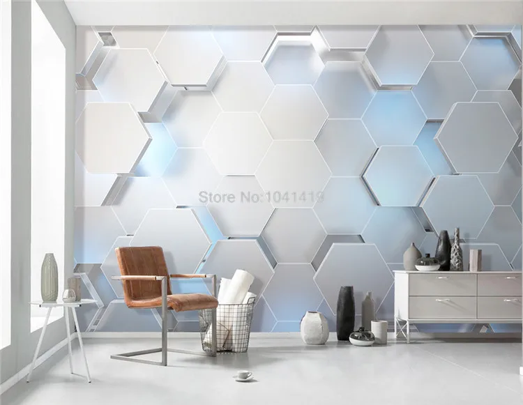 3D Geometria Estéreo Pintura De Parede Moderna,