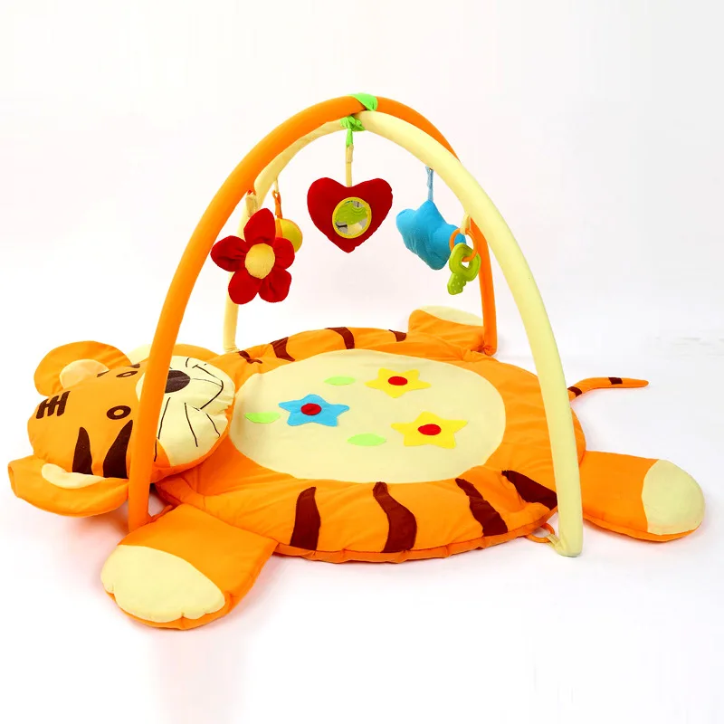 Piso dos Desenhos Jogo de Ginásio Brinquedo do Bebê Rastejando para Presentes do Bebê Jogar Ginásio Tapete Macio Infantil Animados Tigre Cobertor Educacional Crianças Esteira