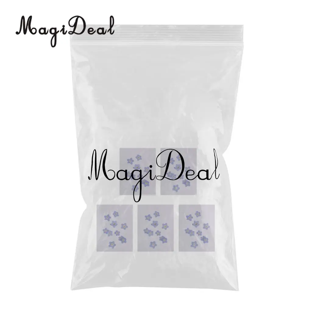 50 Pieces Mini Forget-Me-Not Real Dried Flower Embellishment for Resin Casting Phone Case Nail Art Decoration Blue