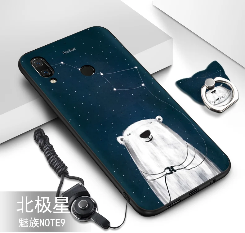 Meizu Note 9 case silicone luxury cute soft TPU cover+Lanyard with pattern Ring back cover for meizu note 9 case coque fundas Meizu Note 9 case silicone luxury cute soft TPU cover+Lanyard with pattern Ring back cover for meizu note 9 case coque fundas