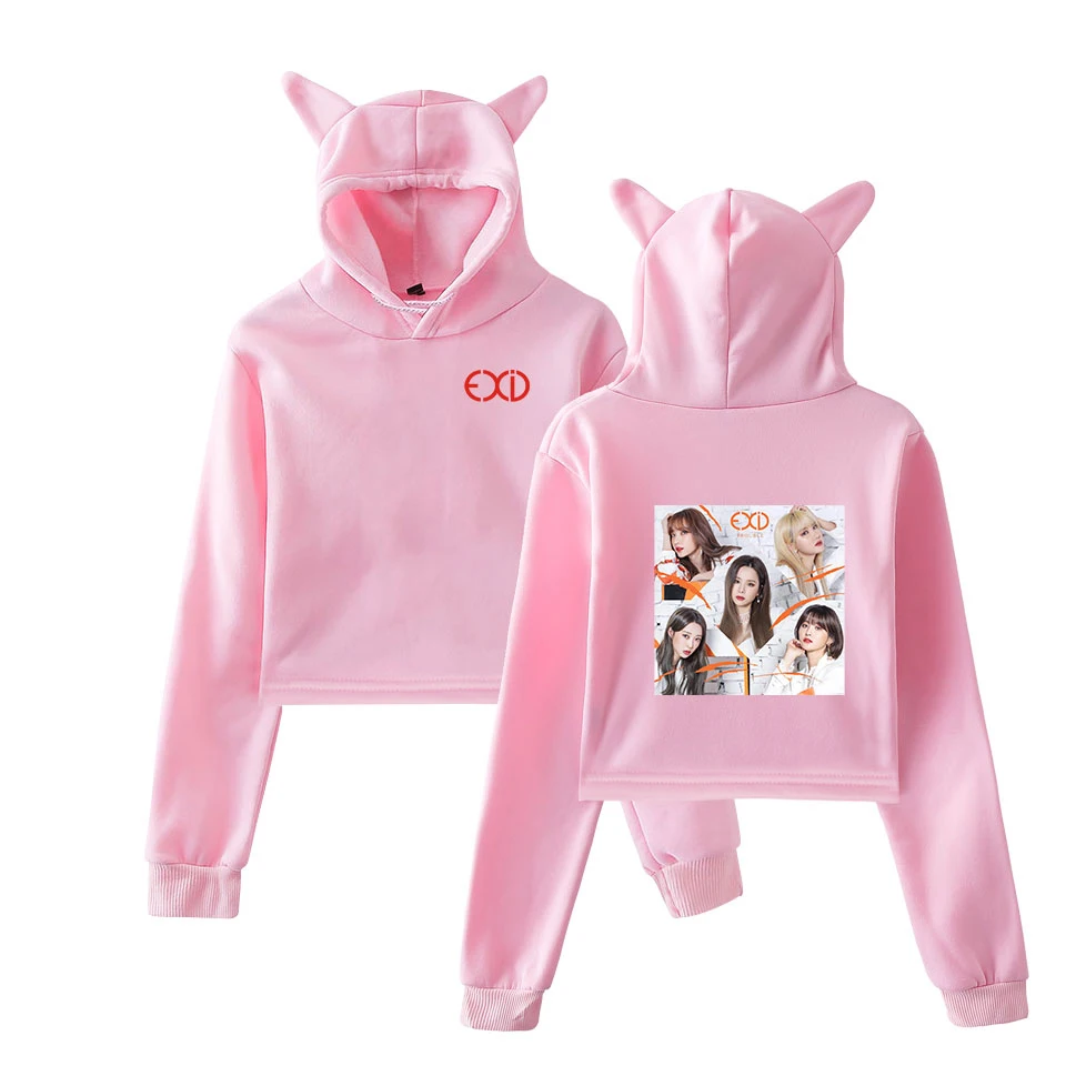 Drop Shopping 2019 KPOP EXID Album Full Moon 2D print fashion trend sala Cat Crop Top Women Hoodies Sweatshirt Sexy hot clothes Drop Shopping 2019 KPOP EXID Album Full Moon 2D print fashion trend sala Cat Crop Top Women Hoodies Sweatshirt Sexy hot clothes