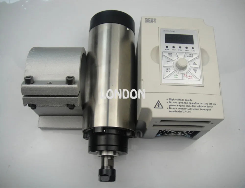 

CNC spindle kit ER16 1.5KW air cooling spindle +1.5KW VFD inverter+spindle support