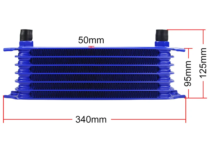 Синий Универсальный 7 ряд 10AN-10AN универсальный двигатель трансмиссионный масляный охладитель TRUST TYPE