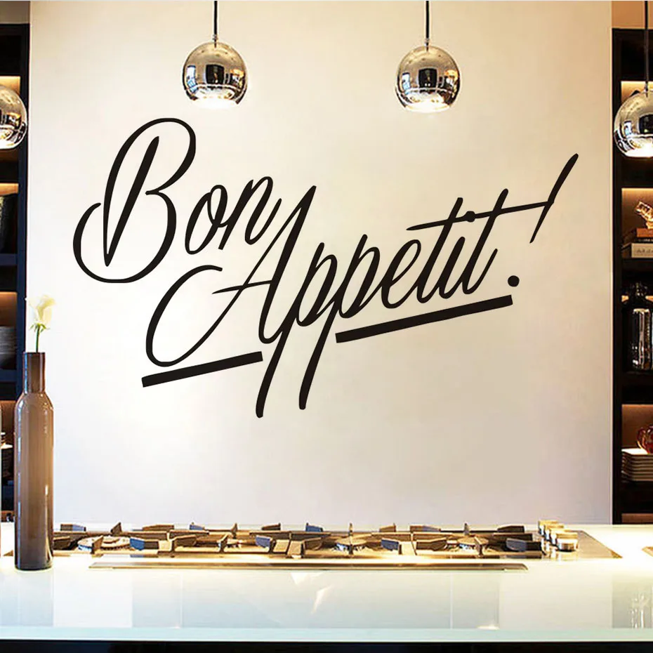 New Fashion Kitchen Removable Wall Sticker Bon Appetit French Vinyl Diy Decals Quotes Calligraphy Posters Mural Art Home Decal New Fashion Kitchen Removable Wall Sticker Bon Appetit French Vinyl Diy Decals Quotes Calligraphy Posters Mural Art Home Decal