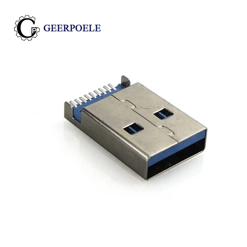 

10 pcs/lot USB 3.0 Male Type A SMT Connectors Female USB Connector Tail Plug Port Jack Sockect Terminals