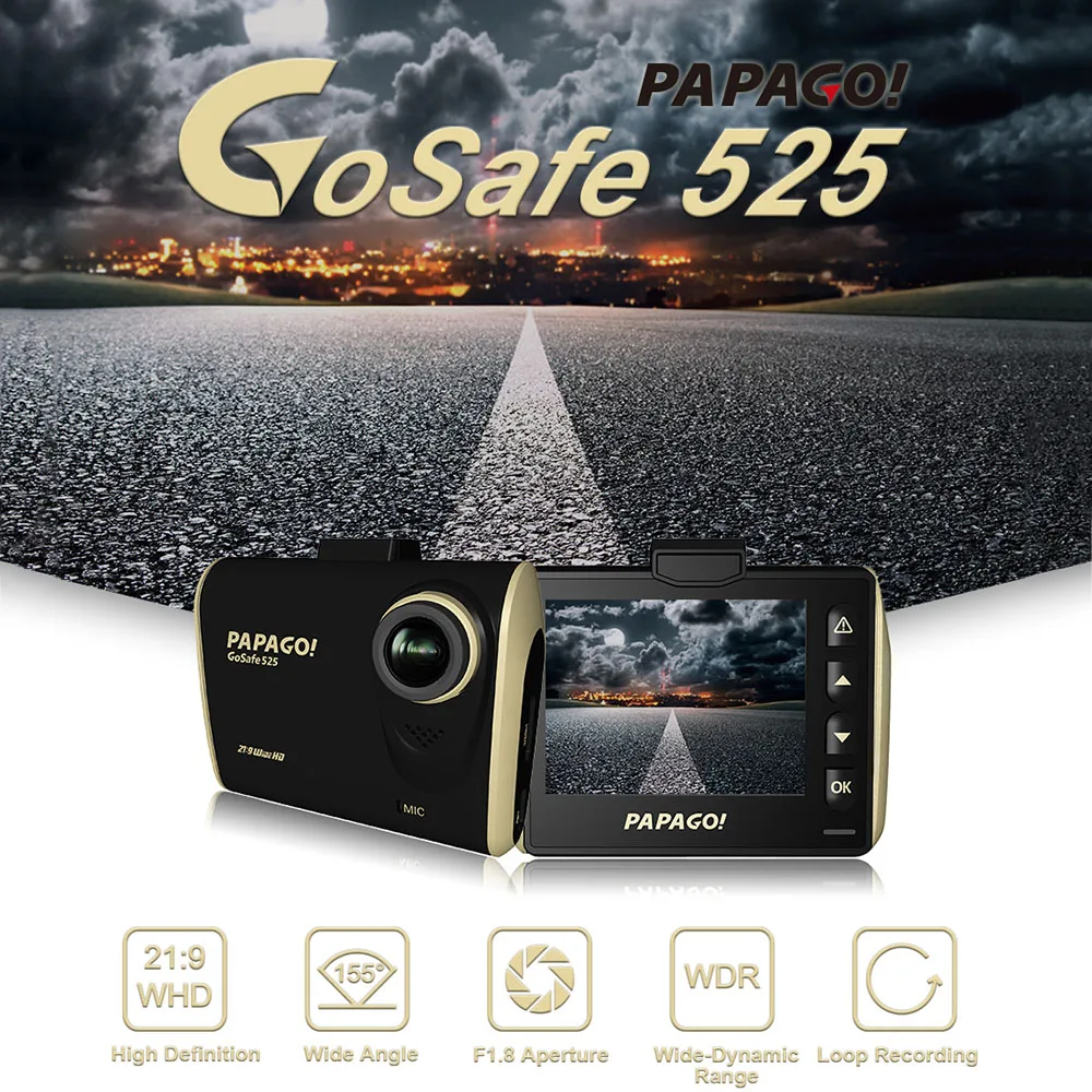 

KKMOON GoSafe 525 Mini Car DVR Recorder Ambarella A7L 1296P Full HD 2.0" LCD 155 Degree Angle Dash Cam Camera Video Car-styling