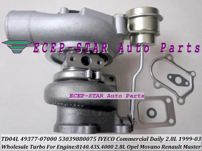 TD04L 49377-07000 53039880075 53039880034 Turbo Turbocharger For IVECO Commercial Daily 2.8TD 1999-03 8140.43S.4000 2.8L 125HP (4)