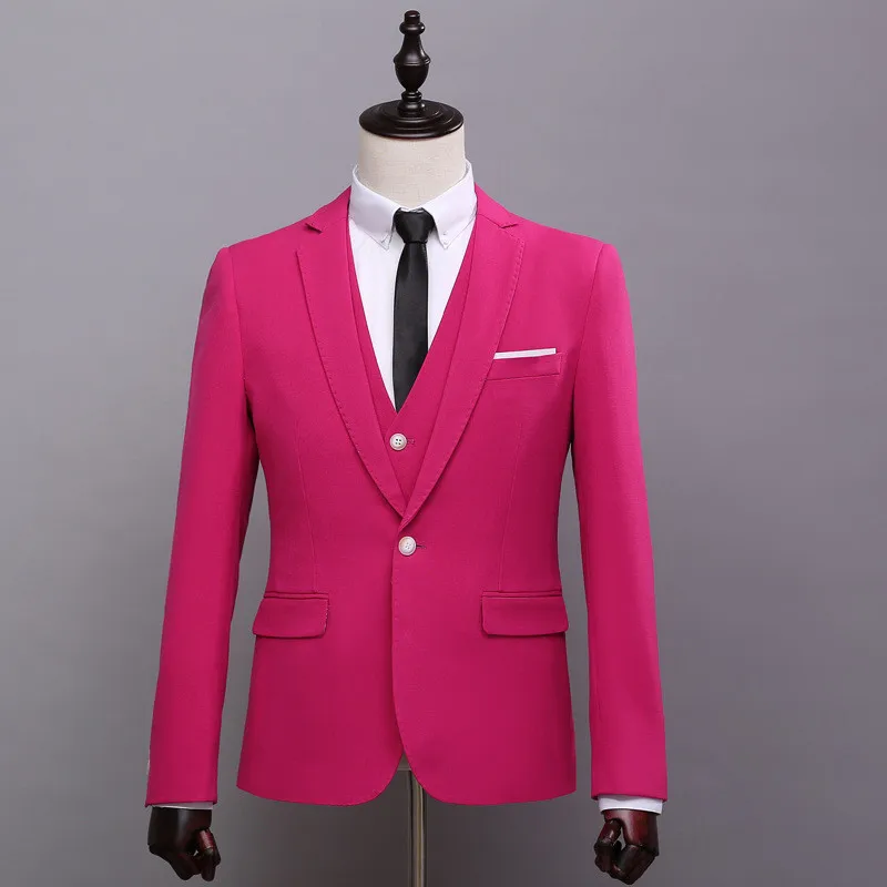 RUELK Men Suit Men Wedding Suits For Men 2019 Rose Red  Mens Suits With Pants Costume Homme Business Men Suits Plus Size 3XL