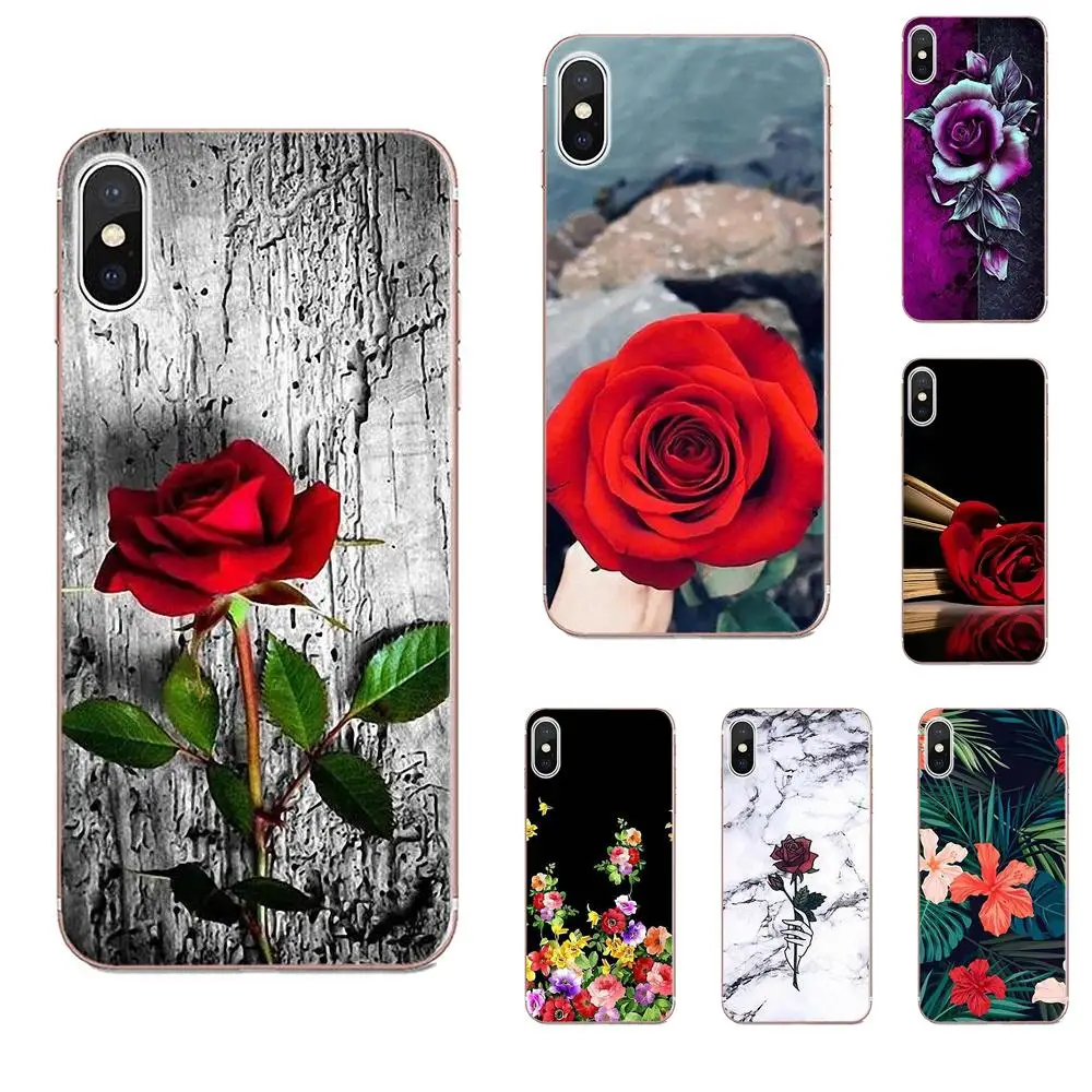 Чехол с красивыми красными розами для Huawei Honor 4C 5A 5C 5X 6 6C 6A 6X 7 7X 8 9 V8 V10 Y3II Y5II Y6II G8 P7 Play