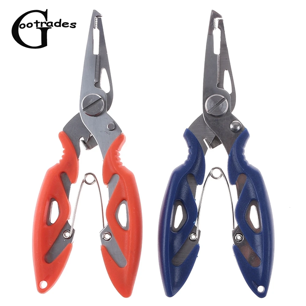 

1PC Fishing Pliers Split Ring Scissors New Fishing Plier Scissor Bait Line Lure Cutter Hook Remover Tackle Tool
