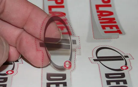 die cut transparent stickers