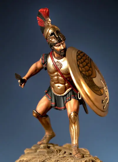 1/32 Scale 54mm Ancient Roman Fighter With Shield Unpainted Model Kits Resin New 