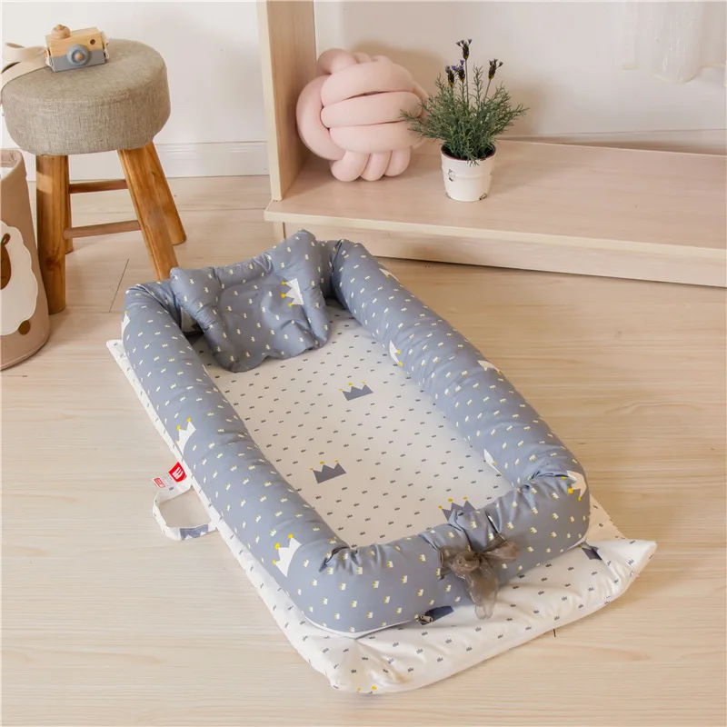 Детская бионическая кровать портативная моющаяся дорожная Изолированная кровать имитирующая матку для детей 0-12 месяцев детская хлопковая кроватка