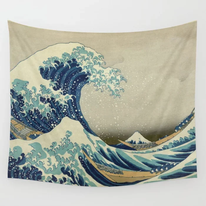 The Classic Japanese Great Wave off Kanagawa Print by Hokusai Wall