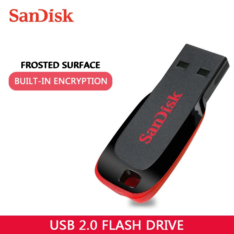 SanDisk USB Flash Drive CZ50 USB 2.0 128G 64G 32G 16G 8G Mini Car USB Stick Pen Drive PenDrive Support Official Verification