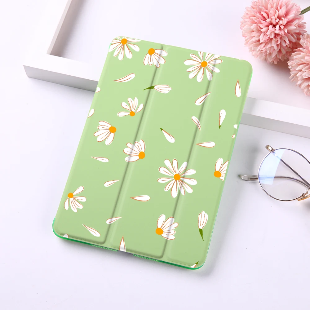 

Summer Daisies Flip Case For iPad Mini 5 4 3 2 1 Tablet Case Cover Auto Sleep Wake for iPad Mini 1 2 3 PU Flower Protect Skin
