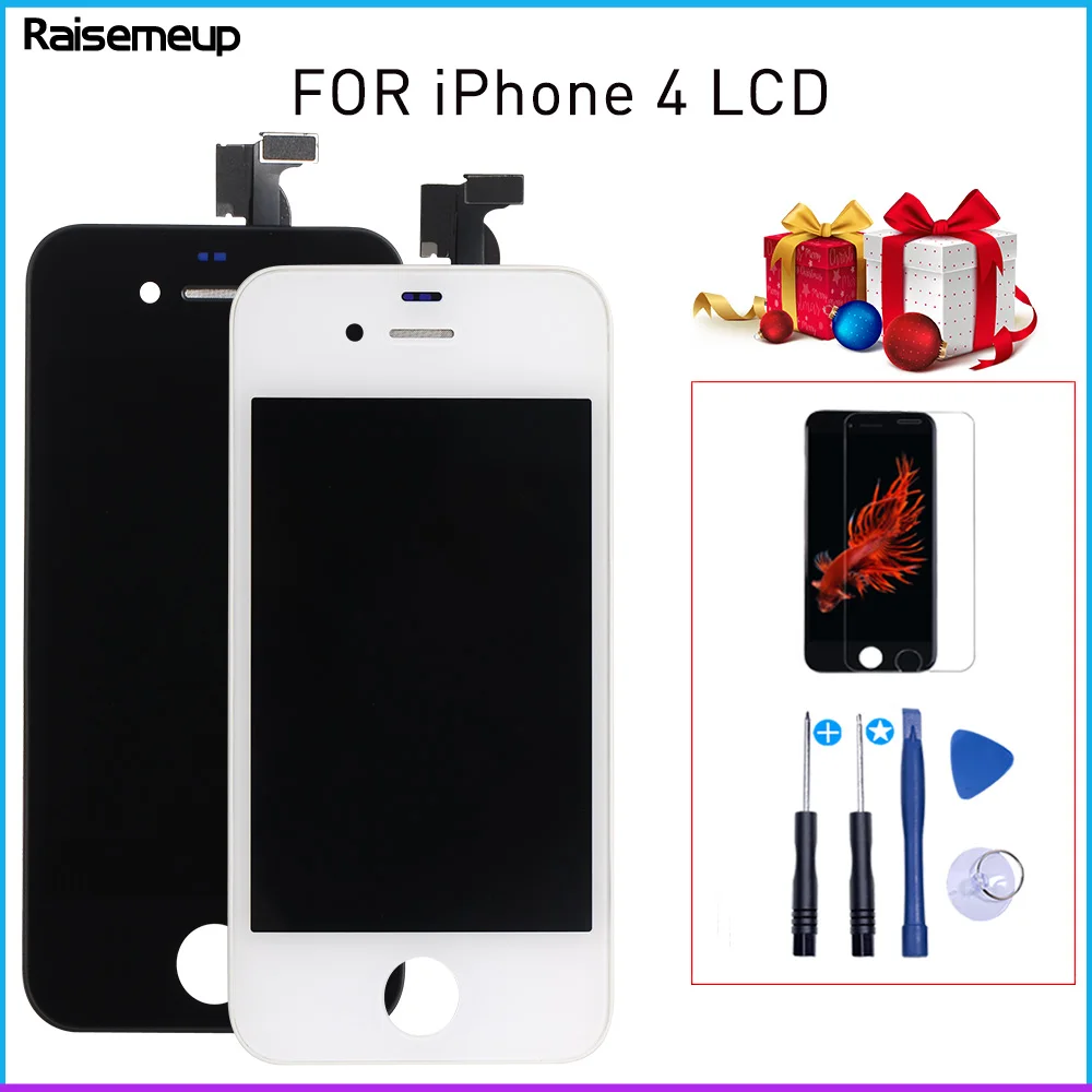 

Grade AAAA Screen LCD For iPhone 4 Screen Replacement Screen digitizer Good Touch For iPhone 4G A1349 A1332 LCD Display +2gift