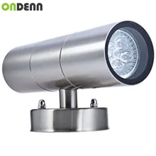 2 шт. IP65 Нержавеющая сталь 10 Вт открытый светодиодный настенный светильник GU10 база сад вверх и вниз настенный светильник набор крепежей двор коридор виллы