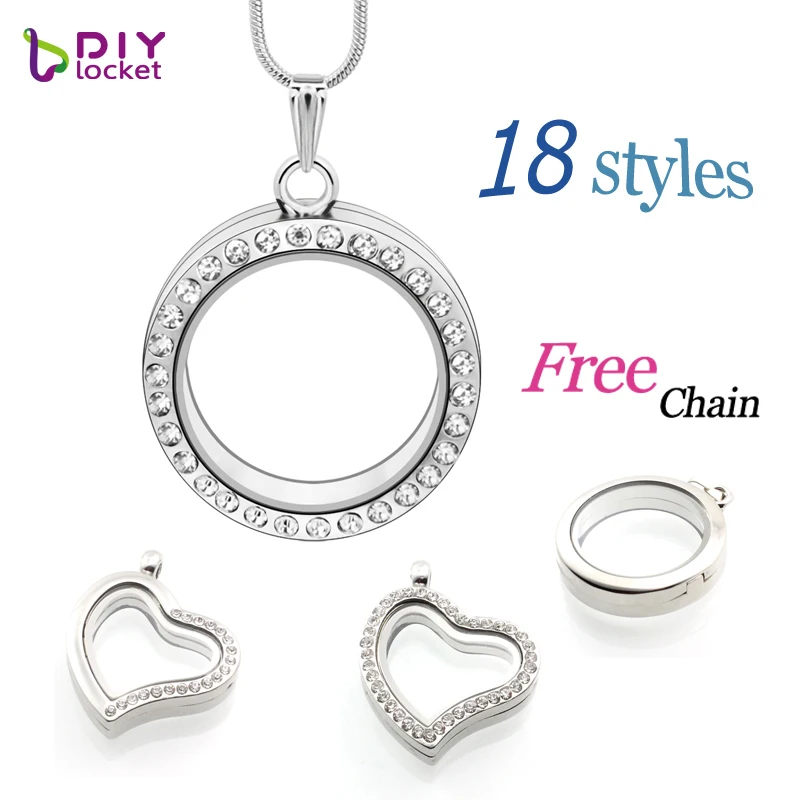 Diylocket 30 мм Магнитная стеклянная плавающая подвеска медальон ожерелье кулоны для