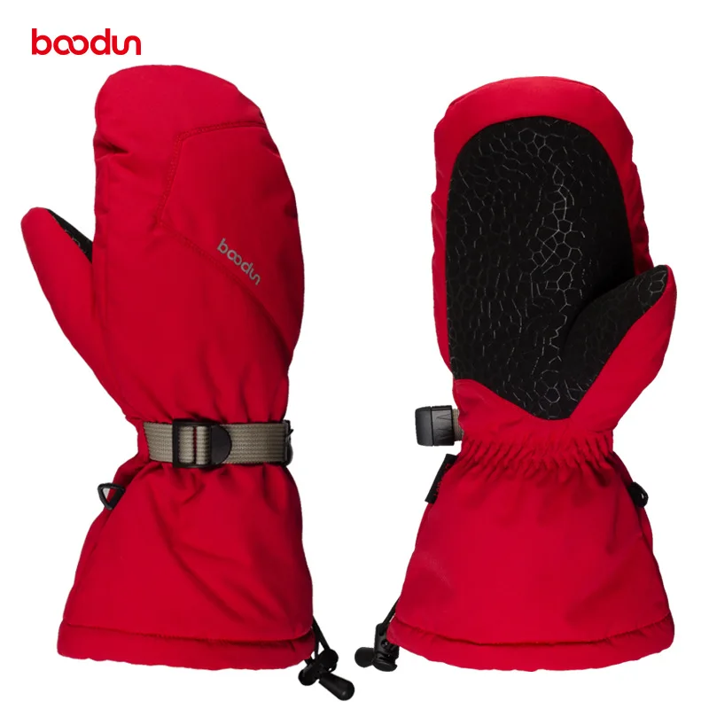 BOODUN guantes de ciclismo Unisex invierno cálido esquí patinaje resistentes al desgaste impermeable deportes guante mitones Luvas de Esqui