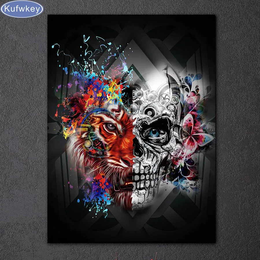 

Needlework 5d Diy Diamond Painting Cross Stitch Skull,Halloween gift,Skeleton Diamond Embroidery Full Square Diamond Mosaic art