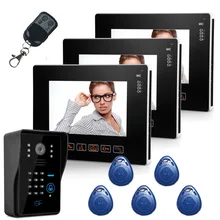 Freeship by DHL 9″ TFT LCD Screen Video Door Phone Remote Controller RFID Keyfobs Doorbell Rainproof HD Outdoor Camera