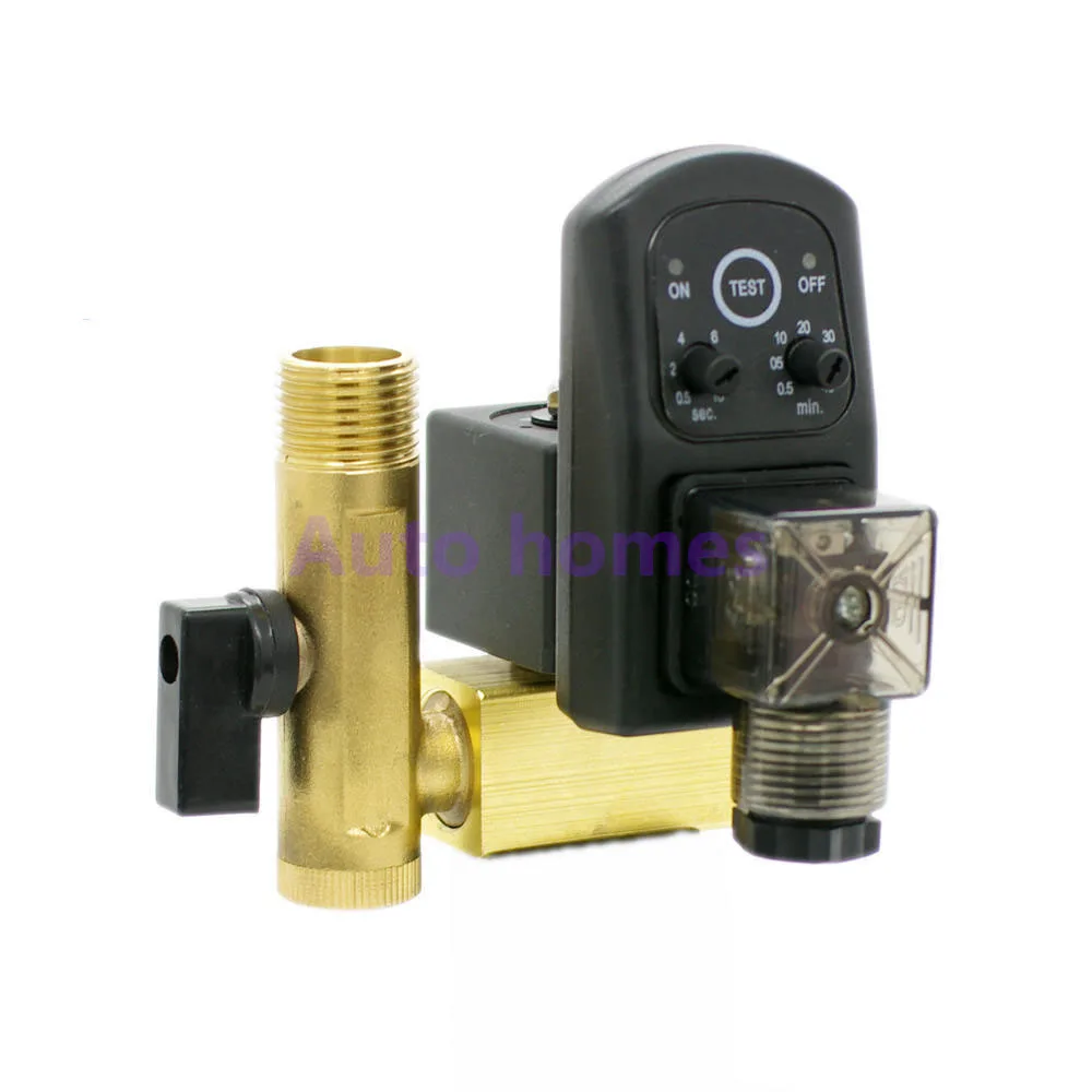 

1/2'' orifice 3mm Electric Drain Timer ETD-A solenoid valve with Brass Fitting 2 way water valve air compressor automatic valve