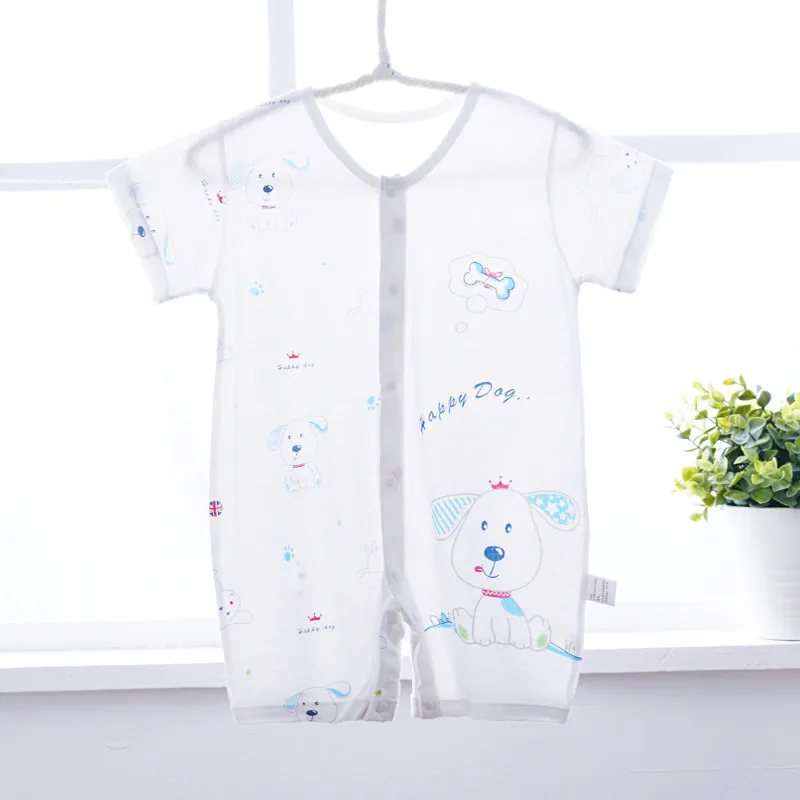 2019 Baby Rompers Newborn Boys Girls Thin Cool Bamboo Fiber Animal Baby