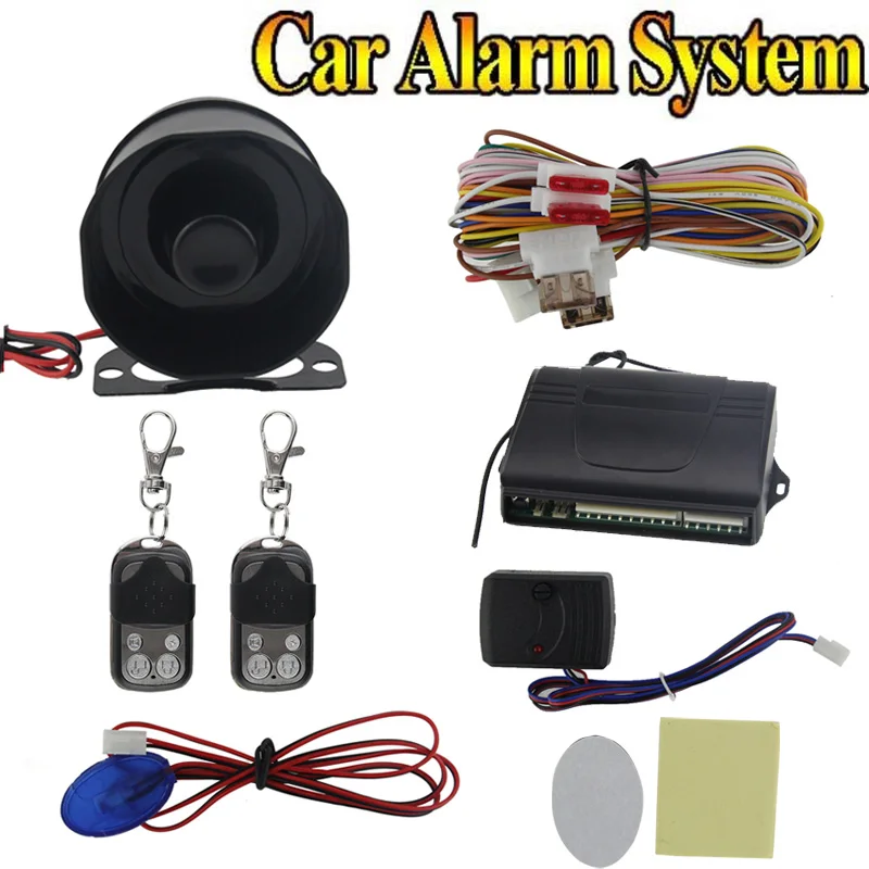 Car alarm security system 1 Way Car Alarm Protection System with 2
