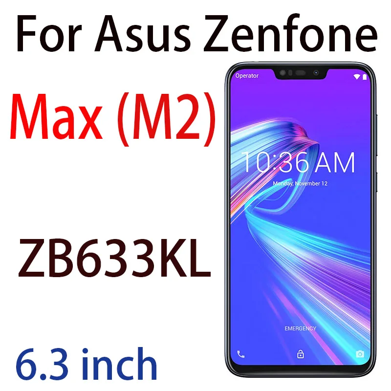 Закаленное Стекло для Asus Zenfone max pro M2 ZB631K ZB633KL M1 ZB601KL ZB555KL 5 ZE620KL 4 ZC 520 554 KL плюс ZB570TL защитный противоударный чехол - Цвет: max M2 ZB633KL