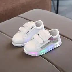 Детские теннисные светодиодный обувь для детей Лидер продаж принцесса красочные освещения для мальчиков и девочек обувь Всесезонная
